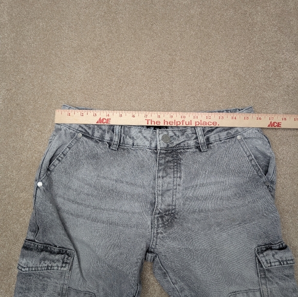 BohooMan Grey Button down Cargo Jeans size 30 - Picture 10 of 15